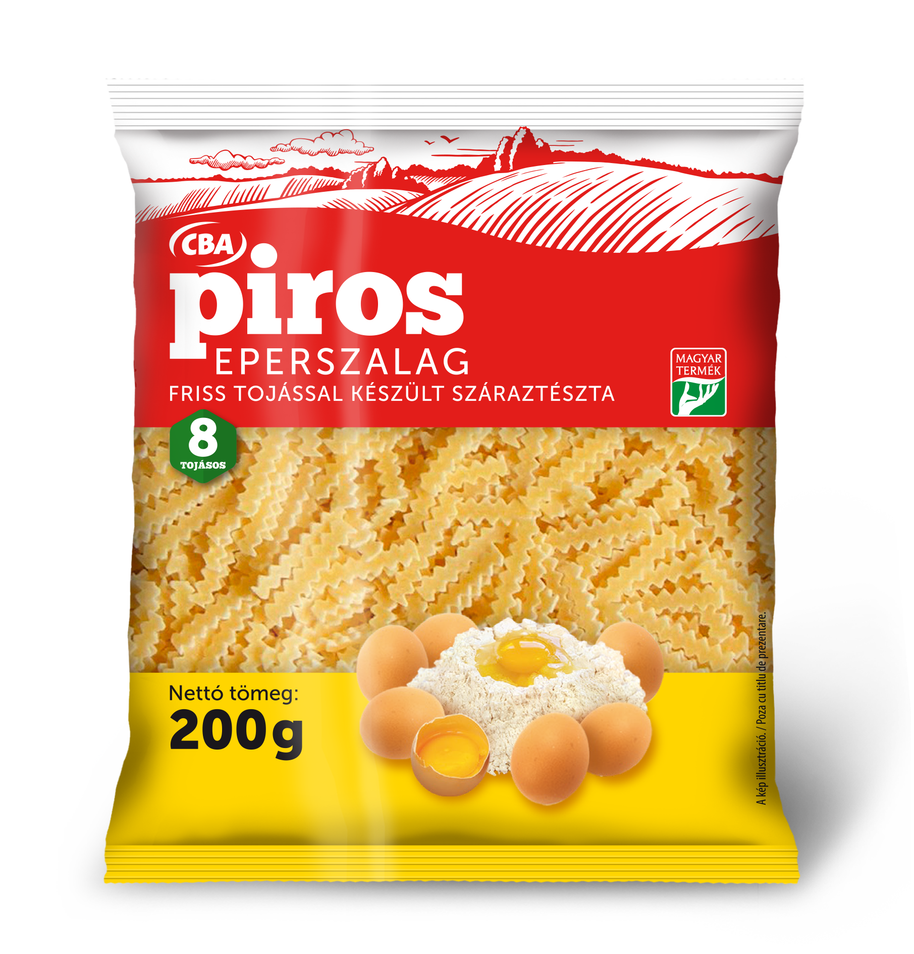 CBA Piros 8 tojásos Eperszalag 200g